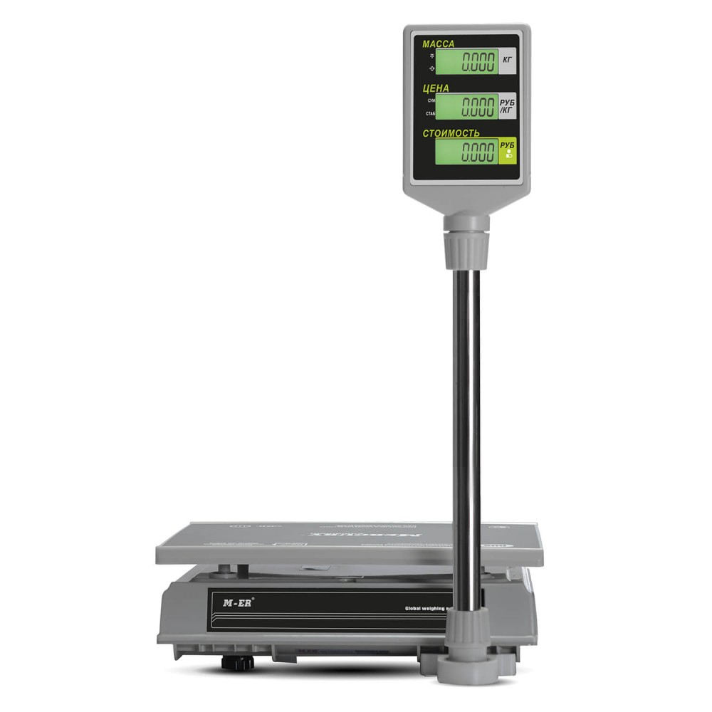Торговые настольные весы M-ER 326 ACP-15.2 "Slim" LCD Белые — изображение 5